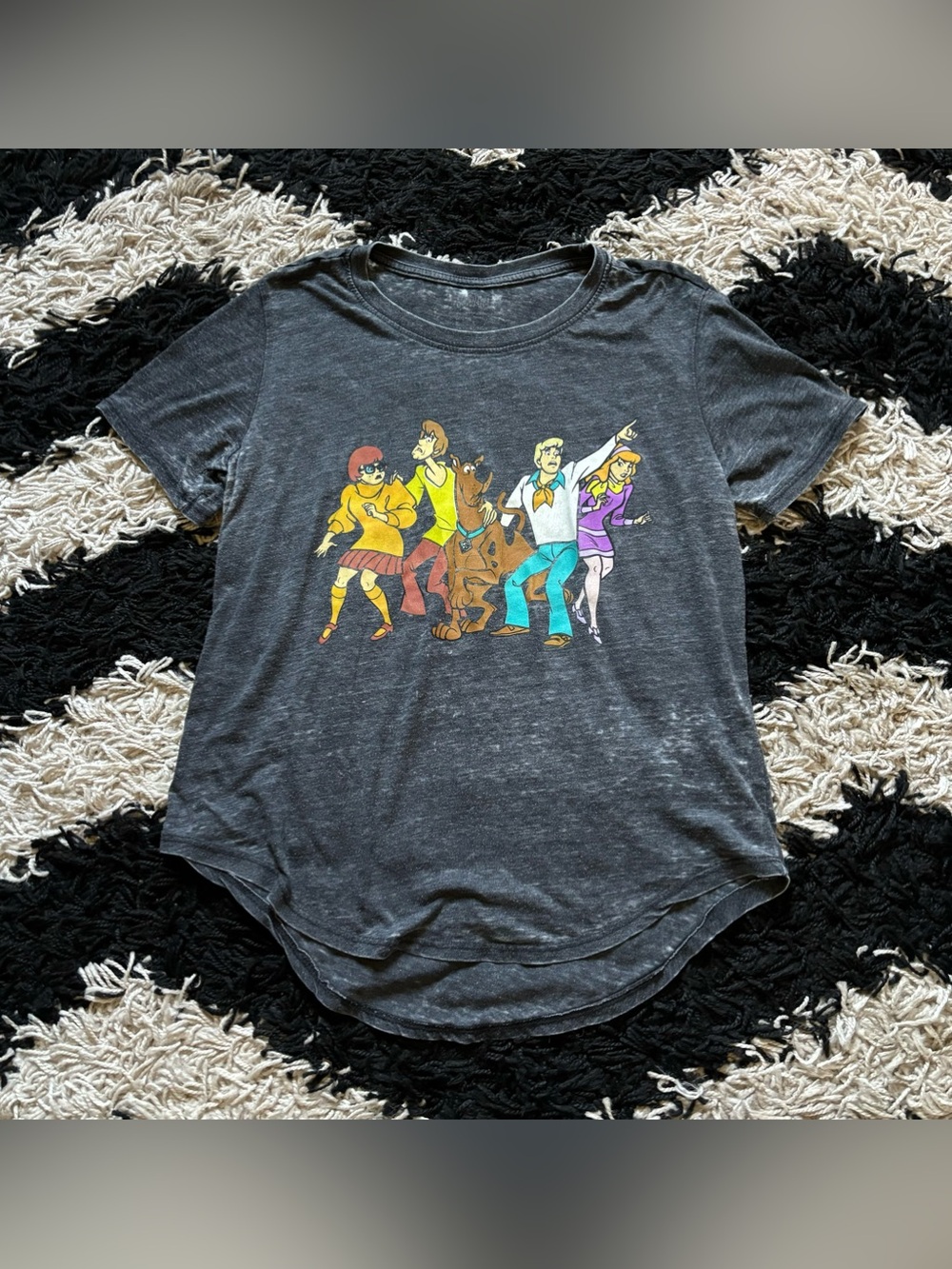 Scooby Doo Heather Grey Characters Graphic Short Sleeve Tshirt